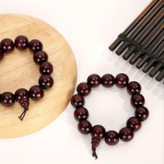 Chuỗi phong thủy gỗ đeo tay cho nam size 15li
