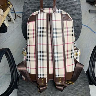 Balo đi học, balo đi chơi họa tiết kẻ caro quai bản to K674