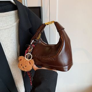 Túi xách nữ, túi đeo chéo dáng thuyền da bóng tặng kèm gấu treo K621