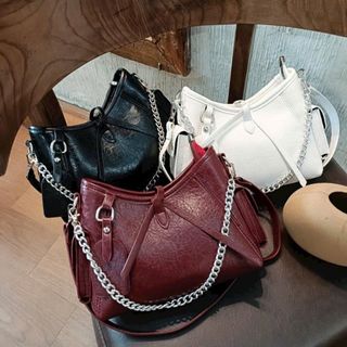 Túi xách nữ, túi đeo chéo dáng thuyền độc đáo da nhăn dày dặn lót nhung qc 2 dây đeo K744