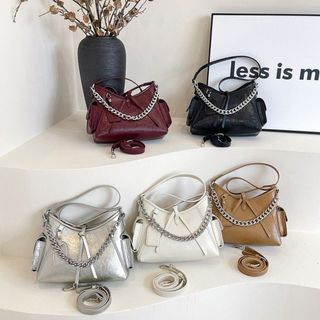 Túi xách nữ, túi đeo chéo dáng thuyền độc đáo da nhăn dày dặn lót nhung qc 2 dây đeo K744