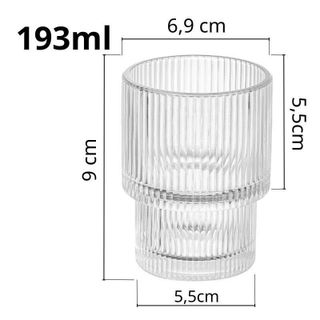 BỘ 6 LY THUỶ TINH 2 TẦNG KẺ SỌC 193ML (T12)