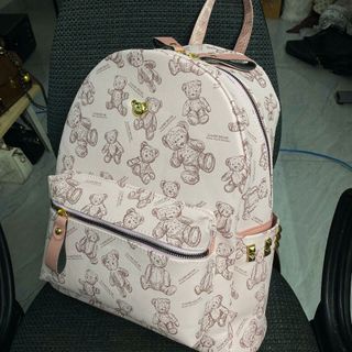 Balo đi học, balo đi chơi họa tiết gấu size 37cm,quai bản to K673
