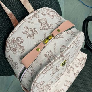 Balo đi học, balo đi chơi họa tiết gấu size 37cm,quai bản to K673