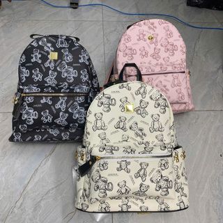Balo đi học, balo đi chơi họa tiết gấu size 37cm,quai bản to K673
