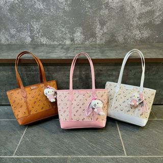 [Tặng móc gấu] Túi xách nữ, túi công sở in họa tiết hoạt hình dễ thương tặng kèm gấu bông K741