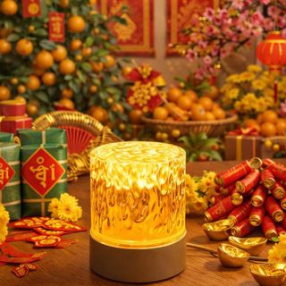 đèn ngủ đèn trang trí gợn sóng 7 màu sắc điề khiển từ xa