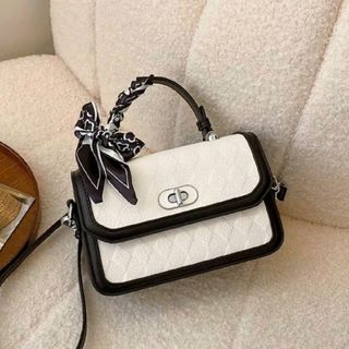 Túi xách nữ, túi công sở xách tay da nhám nổi kèm nơ lụa K698