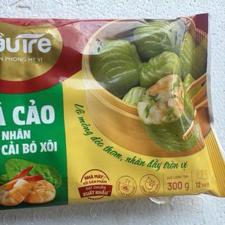 Há cảo nhân tôm cải bó xôi Cầu Tre khay 300g