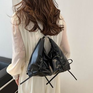 Túi xách nữ, túi đeo chéo tam giác nơ kết hợp đeo làm balo K640