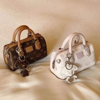 [Tặng móc khóa] Túi xách nữ, túi đeo chéo size 18cm họa tiết dễ thương tặng kèm móc khóa cún K737