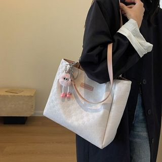 Túi xách nữ, túi đeo chéo da bóng in ô trám vuông tặng kèm móc treo K639