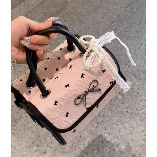 [Tặng kèm móc khóa nơ] Túi xách nữ, túi đeo chéo da sần kèm khóa nơ tiểu thư siêu xinh K735