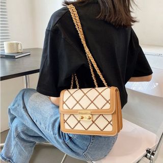 Túi xách nữ, túi đeo chéo thêu trần trám khóa miu K20