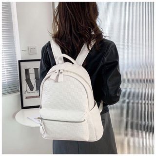 Balô đi học, balo đi chơi cỡ lớn da gạo ô vuông để vừa giấy a4,laptop 14inch K481