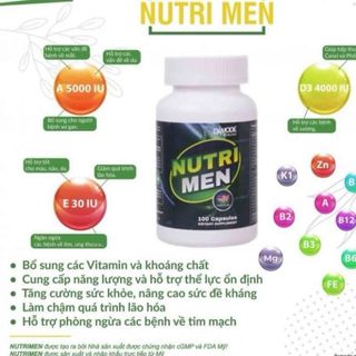 Viên uống bổ sung Vitamin khoáng chất NUTRIMEN Damode lọ 100 viên