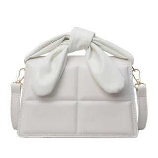 Túi xách nữ, túi đeo chéo phối nơ da trơn trần chỉ K577