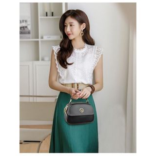 Túi xách nữ, túi đeo chéo da gạo 3 ngăn có tay xách K345