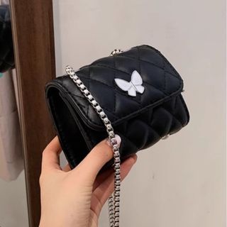 Túi xách nữ, túi đeo chéo khoá bấm, xích đan đính kèm nơ K453