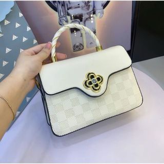 Túi xách nữ, túi đeo chéo khoá xoay quai cứng cáp dây đeo bản to K454