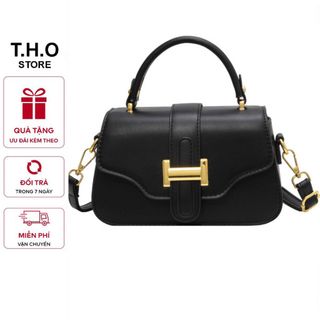 Túi xách nữ, túi đeo chéo khóa chữ H da trơn K331