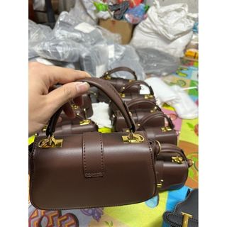 Túi xách nữ, túi đeo chéo khóa chữ H da trơn K331