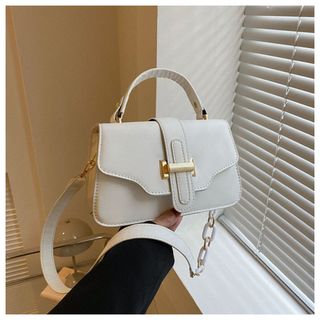 Túi xách nữ, túi đeo chéo khóa chữ H da trơn K331