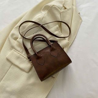 Túi xách nữ, túi đeo chéo hai quai trơn có dây đeo chéo K543