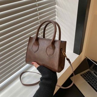 Túi xách nữ, túi đeo chéo hai quai trơn có dây đeo chéo K543