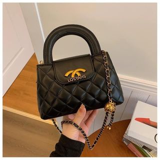 Túi xách nữ, túi đeo chéo trần chỉ da mềm dây da dan xích K334