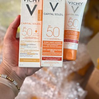 Kem Chống Nắng Chống Lão Hoá Vichy Ideal Soleil Anti Age SPF50+ 50ml,dành cho Da Nám, Đốm nâu, tàn nhang