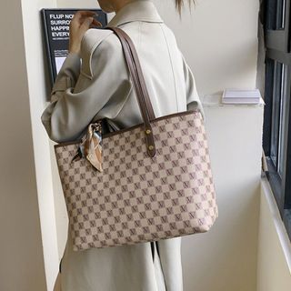 Túi xách nữ, túi công sở xách tay, kẹp nách kẻ caro tặng kèm khăn lụa K619