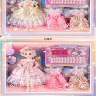 HỘP BÚP BÊ VÁY LOLITA KÈM BỘ DÁN MÓNG