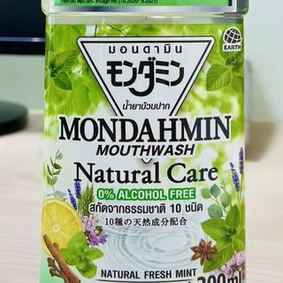 Nước súc miệng Mondahmin Natural Care tự nhiên không cồn chai 300ml ( date 2028)