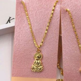 Dây chuyền đeo cổ mạ màu vàng kèm mặt chỉ 20k