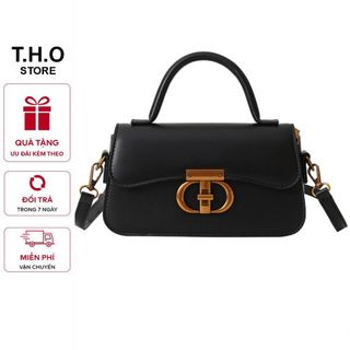 Túi xách nữ, túi deo chéo da trơn khóa T K356