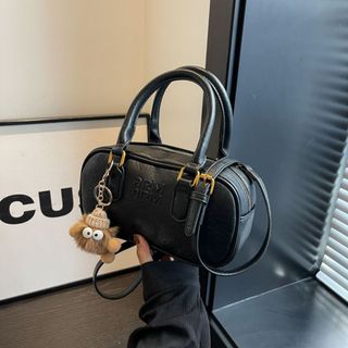 Túi xách nữ, túi đeo chéo hai quai dáng bầu da nhăn tặng kèm móc treo K618