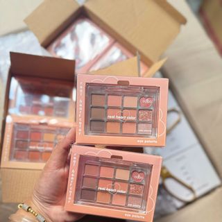 Bảng Màu Mắt 12 Ô Màu Real Heart ODBO Nội Địa Thái Lan Nhũ Lì Trong Suốt Trái Tim Đa Dạng Màu Sắc OD2019 ( 4 phân loại mẫu )