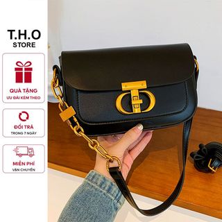 Túi xách nữ, túi đeo chéo dáng bầu khóa T K311