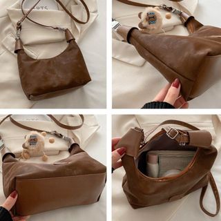 Túi xách nữ, túi đeo chéo da nhung dáng thuyền tặng kèm gấu bông treo K617