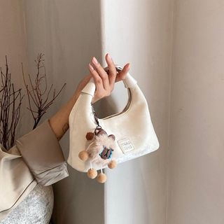 Túi xách nữ, túi đeo chéo da nhung dáng thuyền tặng kèm gấu bông treo K617