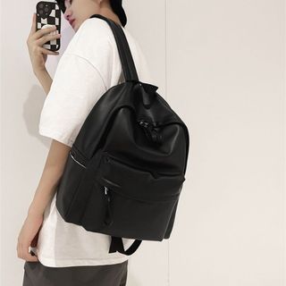 Balo đi học, balo đi chơi da bóng cỡ lớn đựng vừa laptop sách vở a4 dây đeo bản to K616