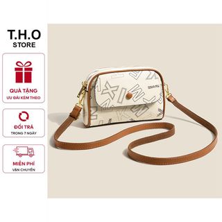 Túi xách nữ, túi đeo chéo cúc tròn da họa tiết trẻ trung K272