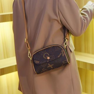 Túi xách nữ, túi đeo chéo cúc tròn da họa tiết trẻ trung K272