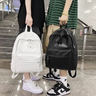 Balo đi học, balo đi chơi da bóng cỡ lớn đựng vừa laptop sách vở a4 dây đeo bản to K616