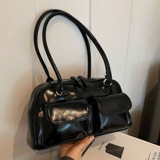 Túi xách nữ, túi đeo chéo da nhăn bóng quai hộp ngoài kích thước lớn K520