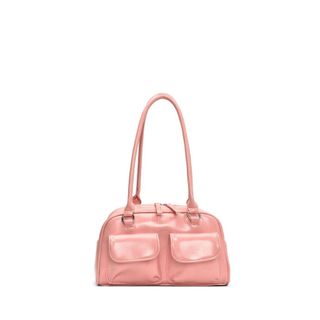 Túi xách nữ, túi đeo chéo da nhăn bóng quai hộp ngoài kích thước lớn K520