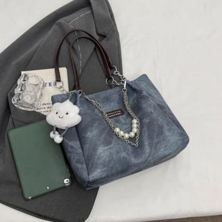 Túi xách nữ, túi đeo chéo đeo vai công sở vải bò tặng kèm móc treo mây đựng vừa a4 K614