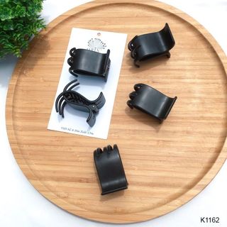 Kẹp tóc càng cua 3 răng loại đẹp nhựa dẻo ABS+ set 6 chiếc