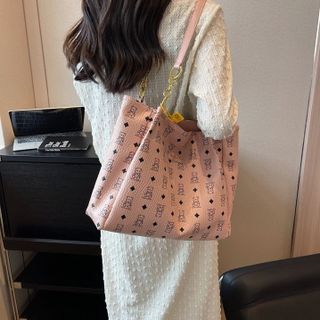 Tui xách nữ, túi đeo vai công sở họa tiết in hình gấu đựng vừa a4, sách vở K607